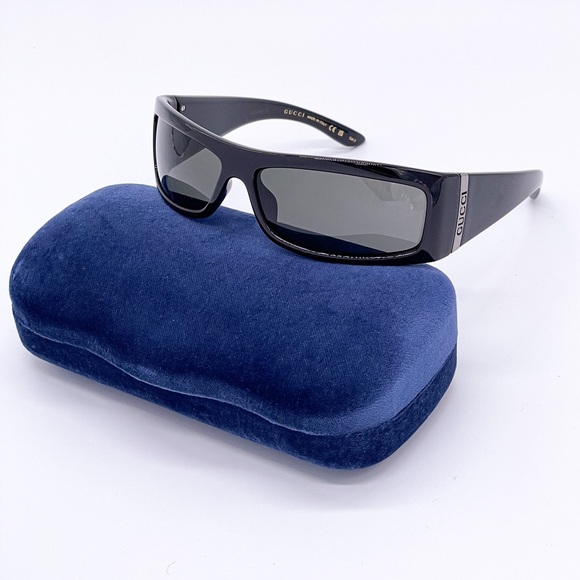 NEW GUCCI GG1492S BLACK UNISEX SHIELD SUNGLASSES GUCCI - Picture 2 of 14